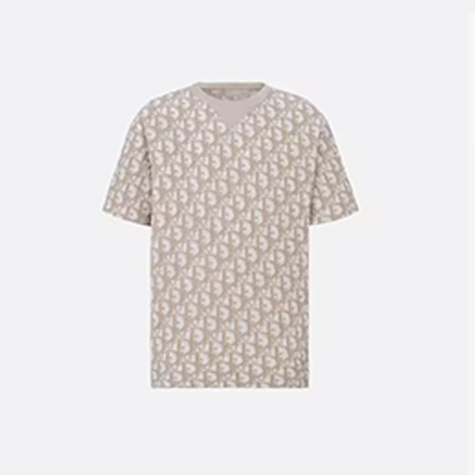 dior oblique jacquard short sleeve t-shirt